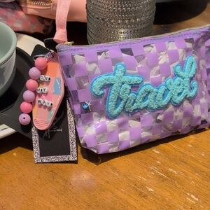 Purple and Blue Travel Pouch